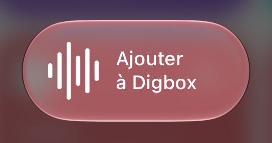 Le centre de contrôle de l’iPhone, avec le bouton « Ajouter à Digbox »